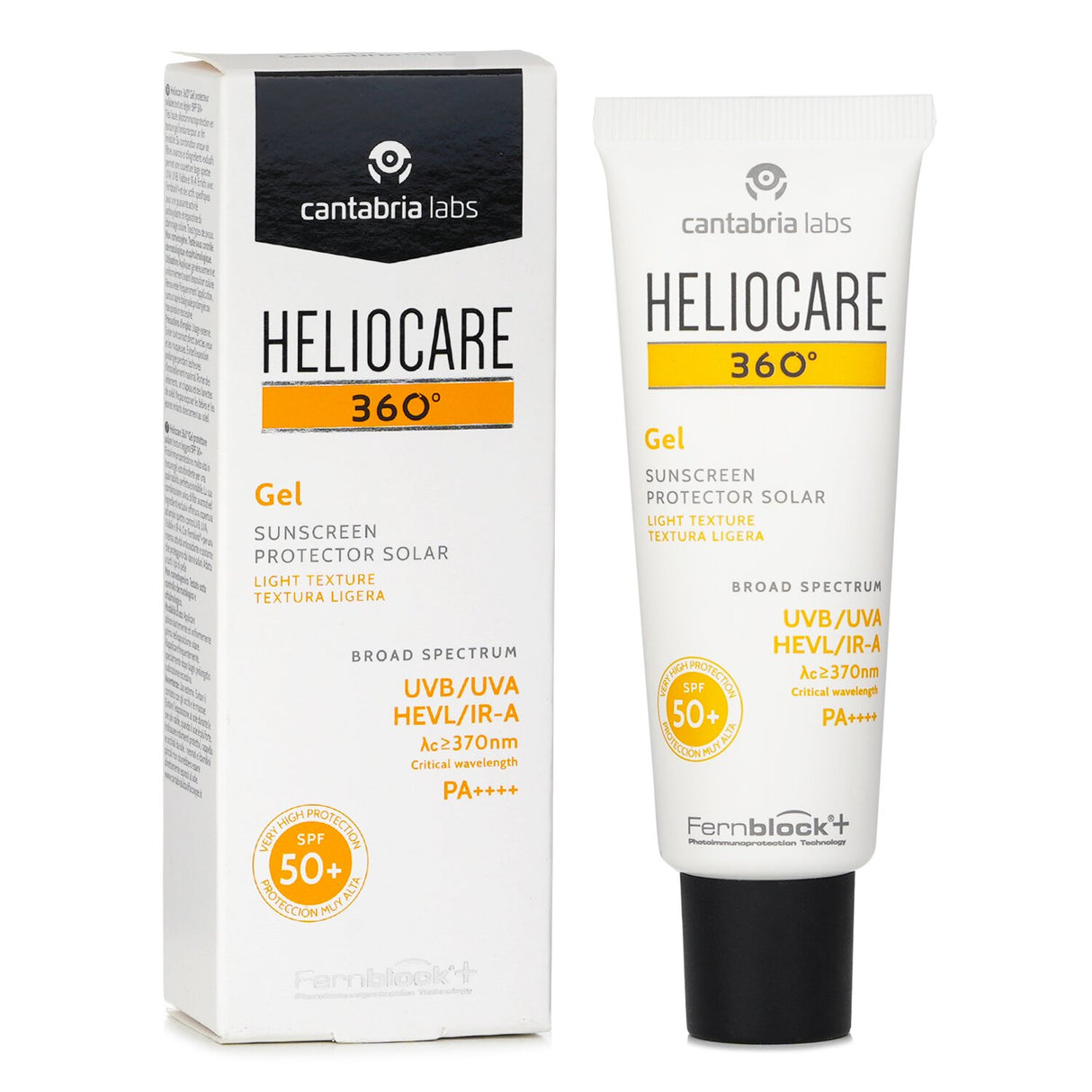 Lightweight Heliocare 360 Gel SPF50 provides high sun protection with antioxidants; ideal for all skin types, vegan and non-comedogenic.