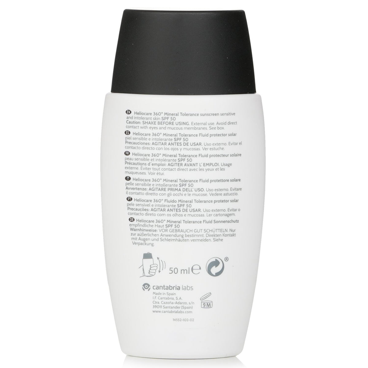 Heliocare by Cantabria Labs Heliocare 360 Mineral Tolerance Fluid SPF50 50ml/