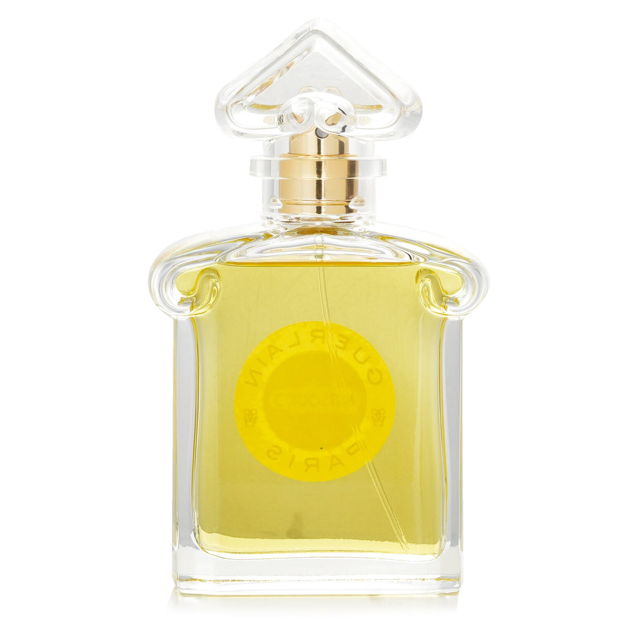 Elegant Guerlain Mitsouko Eau De Toilette spray, 75ml, features a timeless blend of floral, fruity, and woody notes.