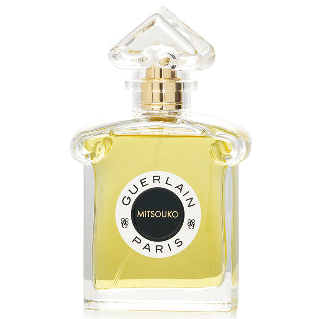 Guerlain Mitsouko Eau De Toilette Spray 75ml, a classic fragrance with floral, fruity, and woody notes for refined women.