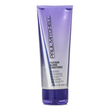 Purple conditioner for blonde and color-treated hair, cools brassiness, adds shine, with a refreshing cucumber melon scent.