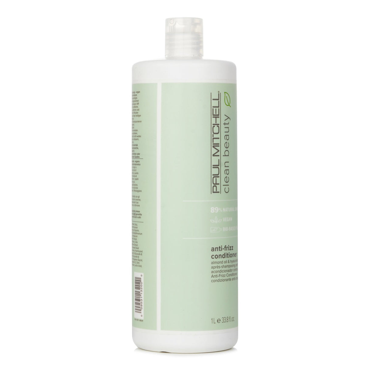 Paul Mitchell Clean Beauty Anti-Frizz Conditioner, 1000ml, vegan, sulfate-free, enhances softness and manageability for frizz-prone hair.