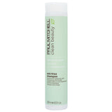 Paul Mitchell Clean Beauty Anti-Frizz Shampoo in 250ml, sulfate-free, vegan, with almond oil for smoother, manageable hair.