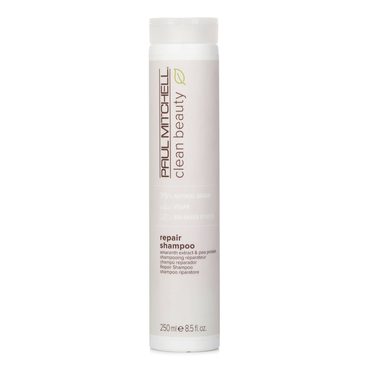 Paul Mitchell Clean Beauty Repair Shampoo: award-winning, vegan formula with floral musk scent for strong, hydrated hair.