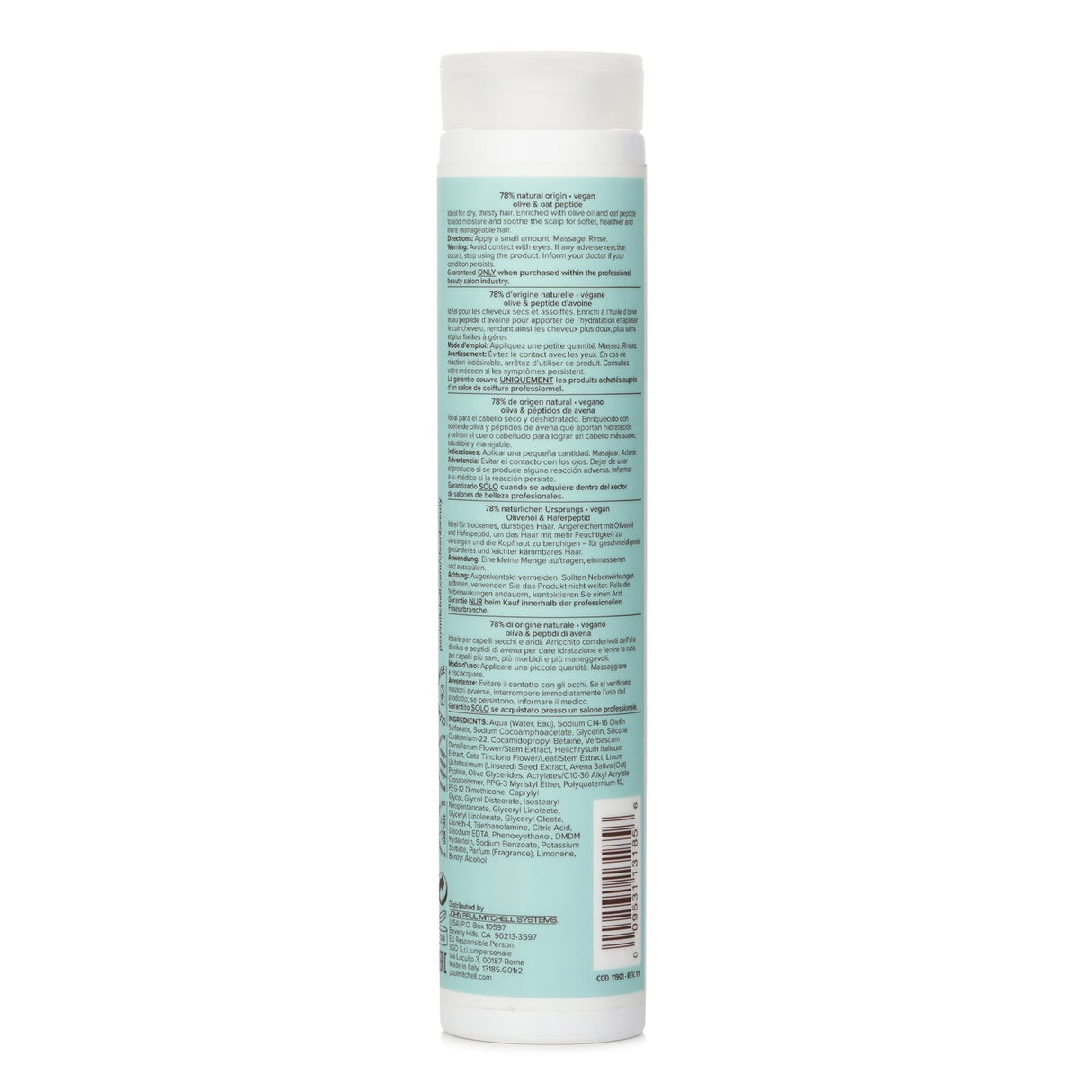 Paul Mitchell Clean Beauty Hydrate Shampoo 250ml: Nourishing sulfate-free formula for dry hair, with floral scent and 77% natural ingredients.