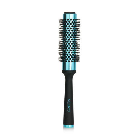 Lightweight titanium thermal brush with heat-resistant bristles for fast styling and a smooth finish.