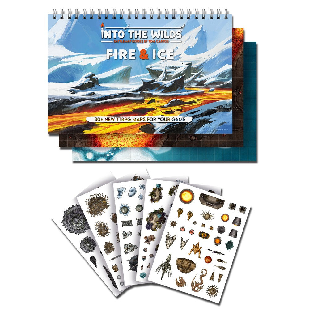 Into the Wilds Extraplanar Battlemap Books - Fire & Ice Board Game