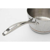 Scanpan Axis Saucepan 20cm/3.5L with stainless steel, copper core, glass lid, and ergonomic handles for versatile cooking.