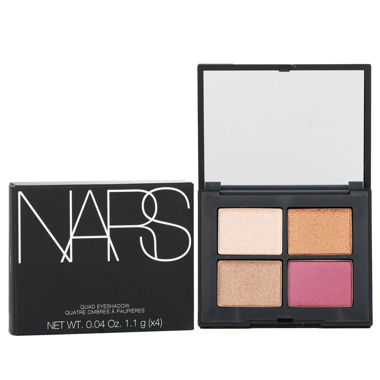 NARS Quad Eyeshadow in #Singapore features four versatile shades with a velvety texture for stunning, high-impact eye looks.