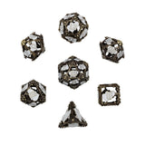 LPG Dice Heart RPG Set Gold/Silver