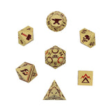 LPG Dice Warrior RPG Set Yellow/Red