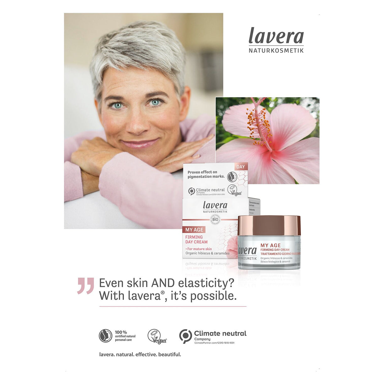 Lavera My Age Eye & Lip Contour Cream With Organic Hibiscus & Ceramides