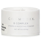 CosMedix B Complex Vitamin B Boosting Powder in a 6g jar, enhancing skin hydration and tone with Vitamin B and Coconut Powder.