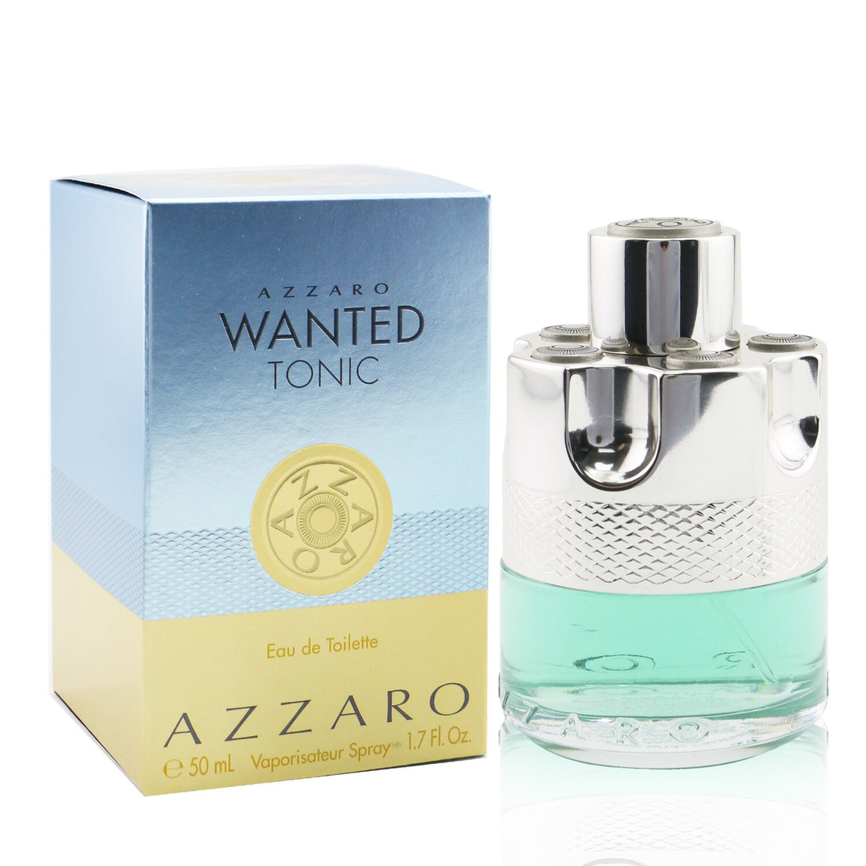 Loris Azzaro Wanted Tonic Eau De Toilette Spray 50ml, a fresh woody spicy scent for men with lime, ginger, and patchouli notes.