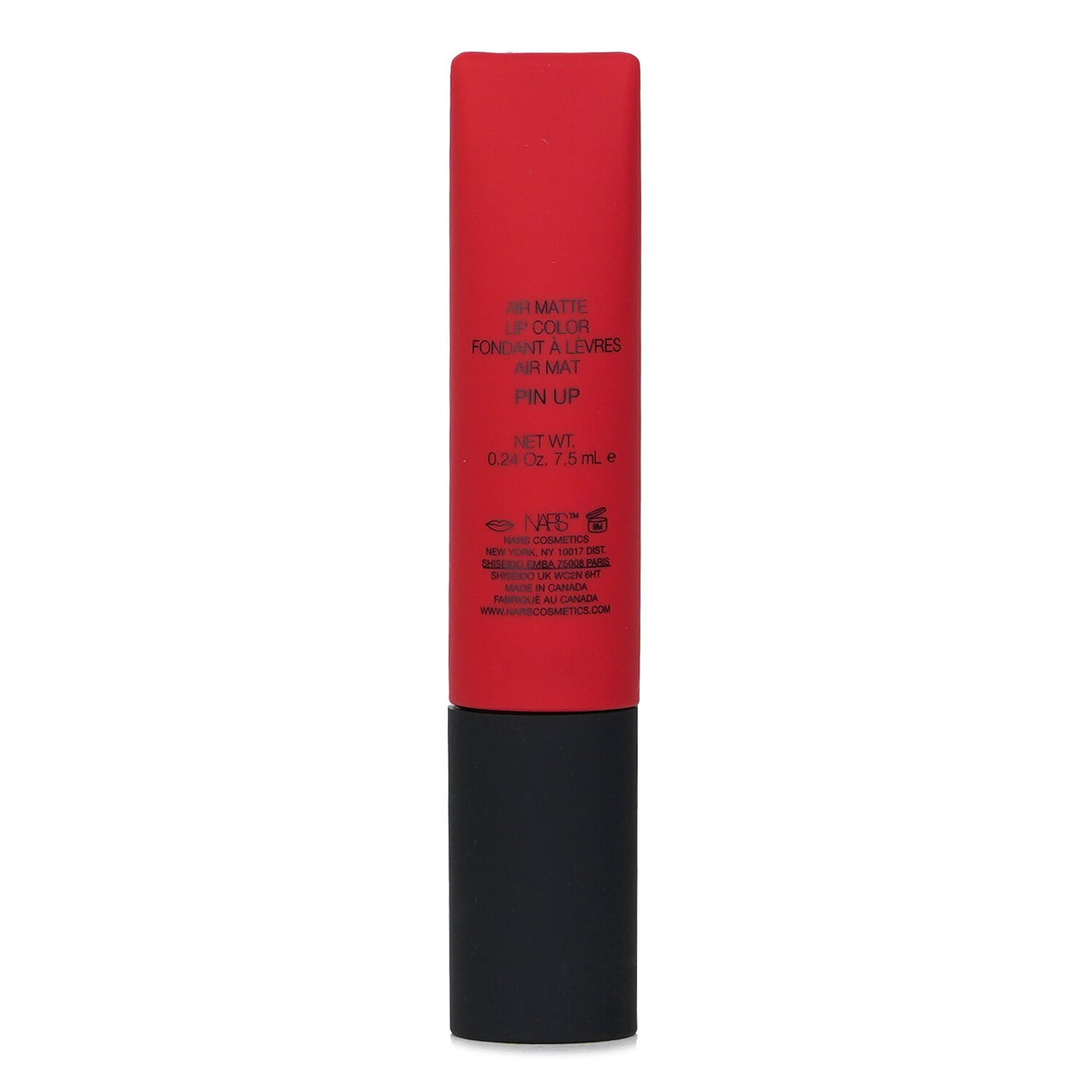 NARS Air Matte Lip Color #Pin Up in brick red, lightweight texture for creamy, long-lasting wear and vibrant color diffusion.