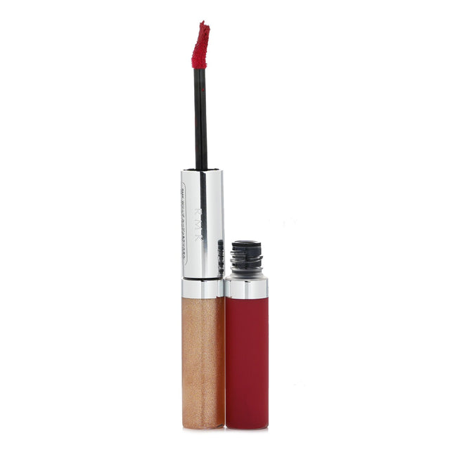 Dual-ended RMK W Lip Rouge & Crystal #03 with rich matte rouge and glossy finish for captivating, expressive lips.