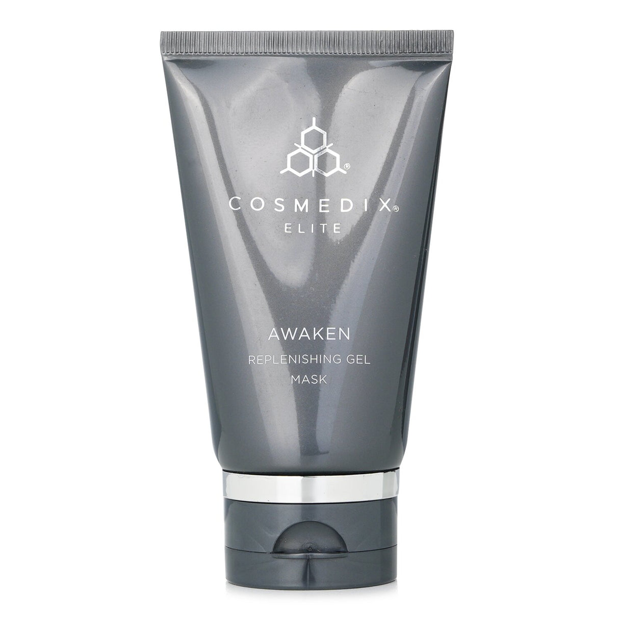 Hydrating CosMedix Elite Awaken Gel Mask rejuvenates skin with marine extracts, prebiotics, and gentle exfoliation.