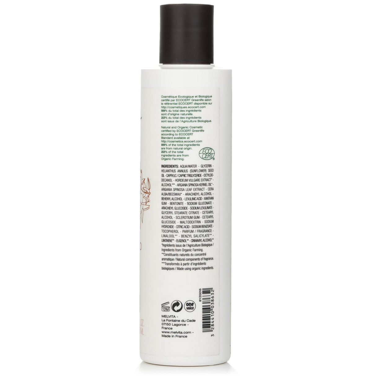 Melvita - L'Argan Bio Velvet Body Milk - Softens & Revitalises  - 200ml/6.7oz