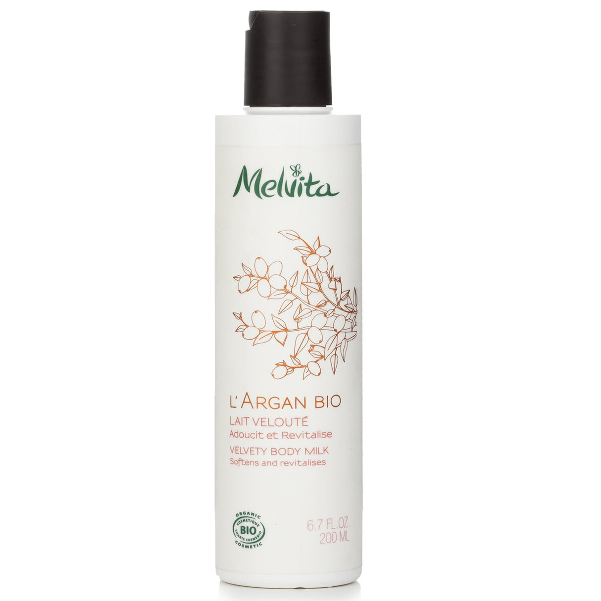 Melvita - L'Argan Bio Velvet Body Milk - Softens & Revitalises  - 200ml/6.7oz
