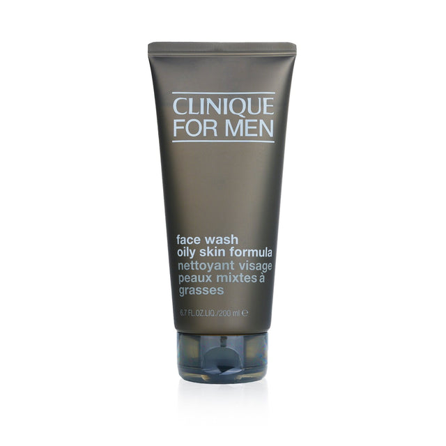 Clinique Face Wash for oily skin, 200ml, oil-free cleanser that enhances shaving comfort while removing excess oil.