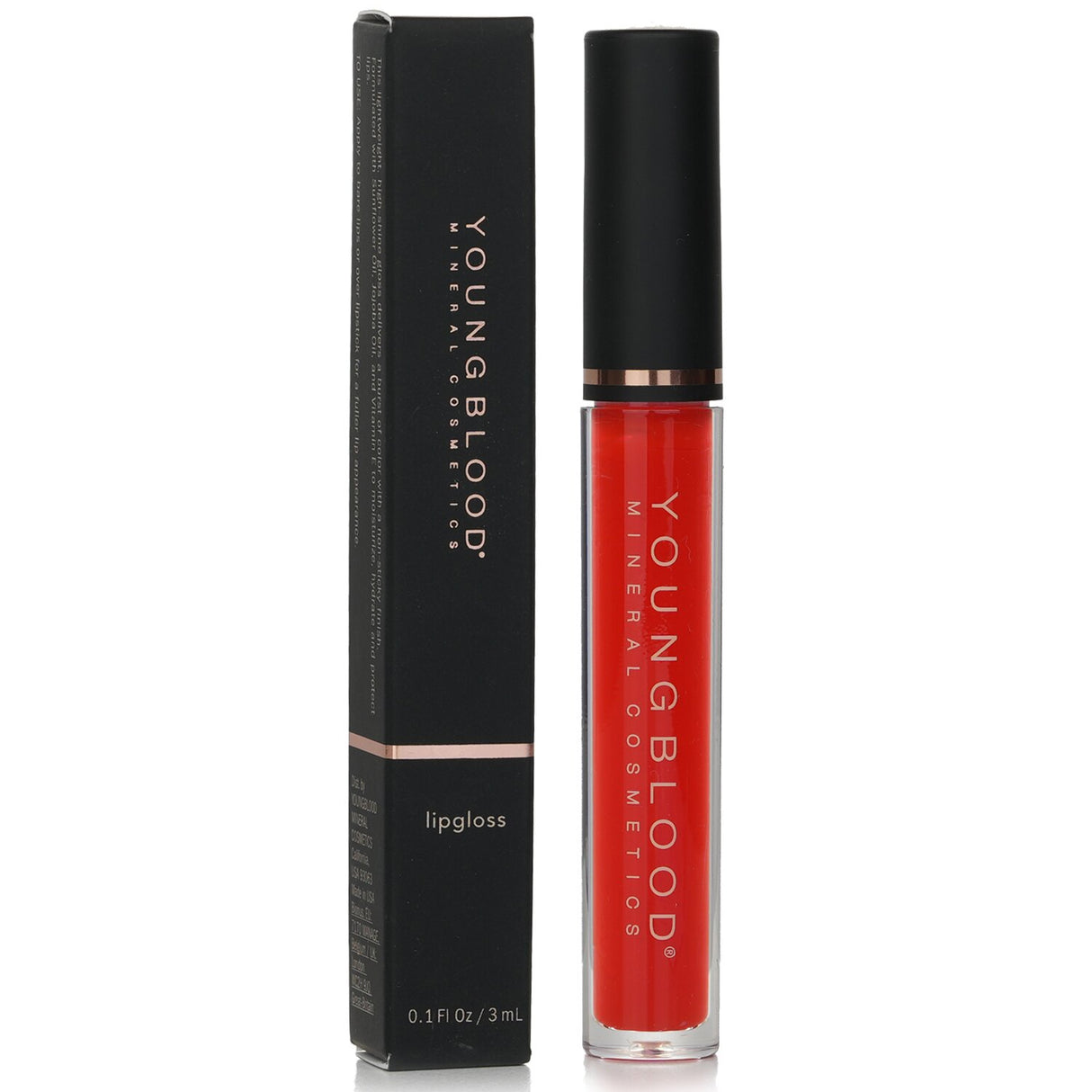 Youngblood Lipgloss in Guava, 3ml, offers a non-tacky shine with nourishing ingredients for fuller, luscious lips.