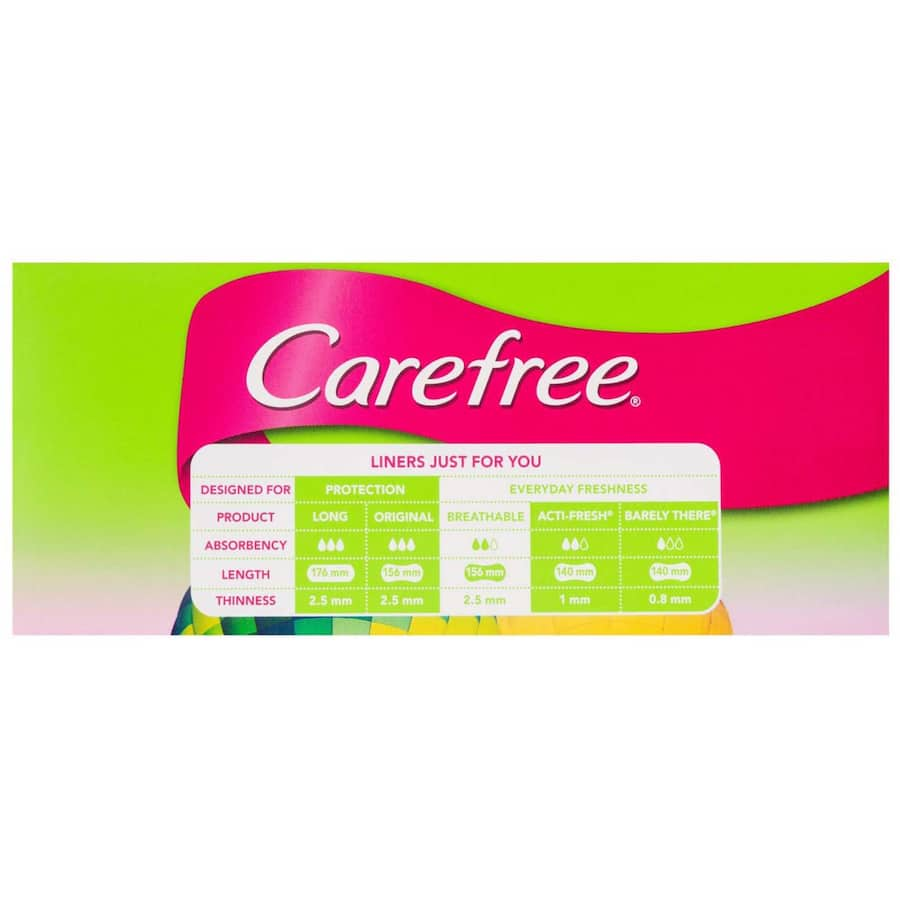 Carefree Panty Liners Aloe Breathable