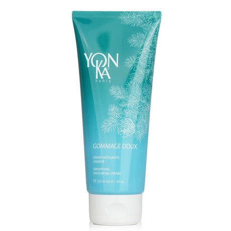 Yonka Gommage Doux is a 200ml exfoliating cream with natural ingredients for soft, smooth skin, infused with cedar and essential oils.