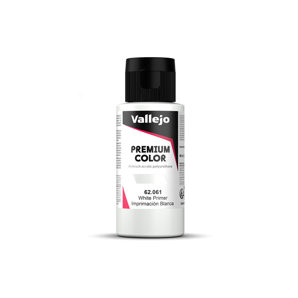 Vallejo - Premium Colour - Primer - White 60ml - Model Primer