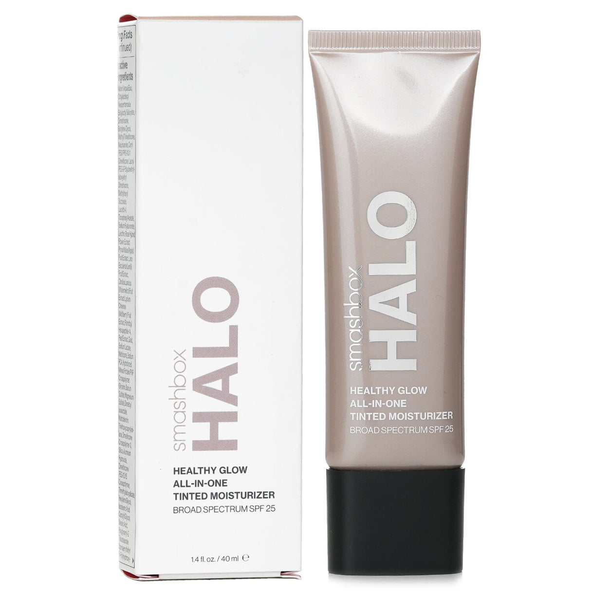 Smashbox Halo Tinted Moisturizer SPF 25 in Fair Light, offering lightweight coverage and hydration for a radiant, dewy finish.