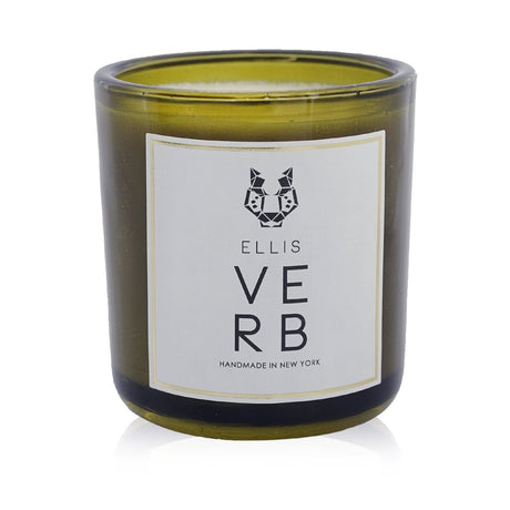 Elegant Ellis Brooklyn Terrific Scented Candle in Verb, hand-poured, eco-friendly, with a gorgeous glass container and 50-60 hour burn time.