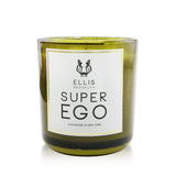 Luxurious Ellis Brooklyn Superego candle in a handmade glass jar, eco-friendly soy wax blend, offering 50-60 hours of delightful fragrance.