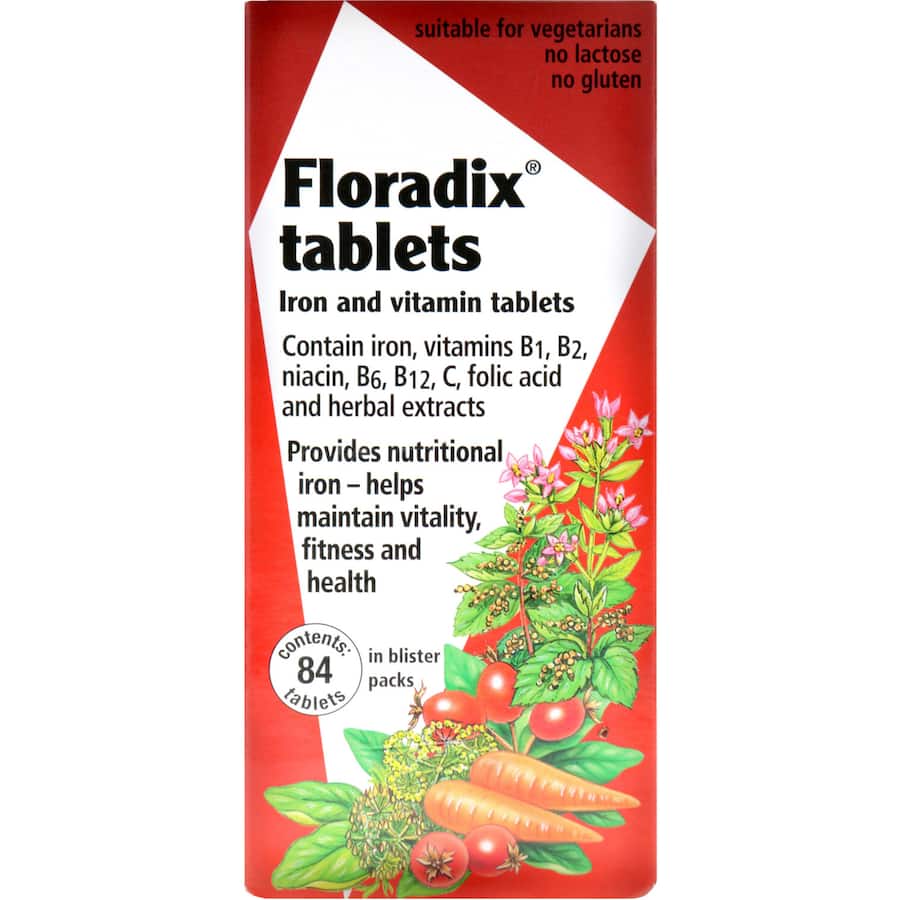 Floradix Iron & Vitamin Gluten Free Tablets 84pack