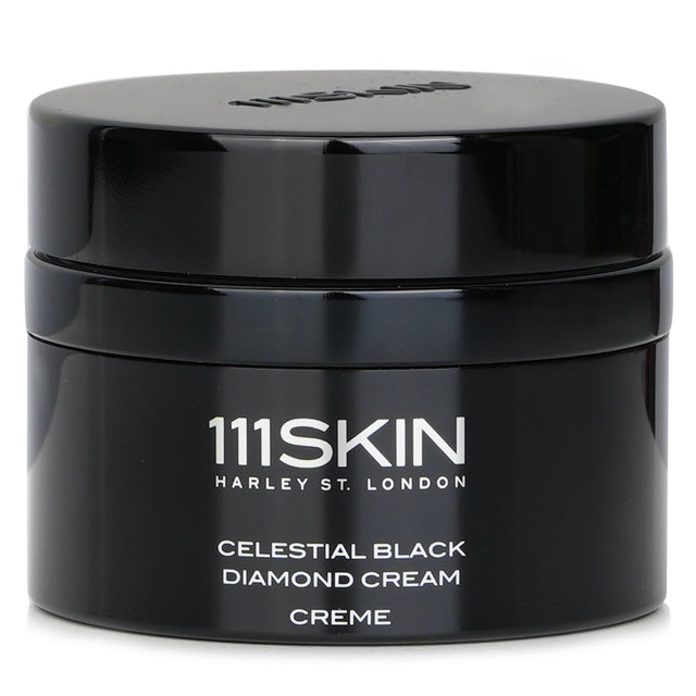 Luxurious 111skin Celestial Black Diamond Cream enhances hydration, reduces fine lines, and brightens skin tone.