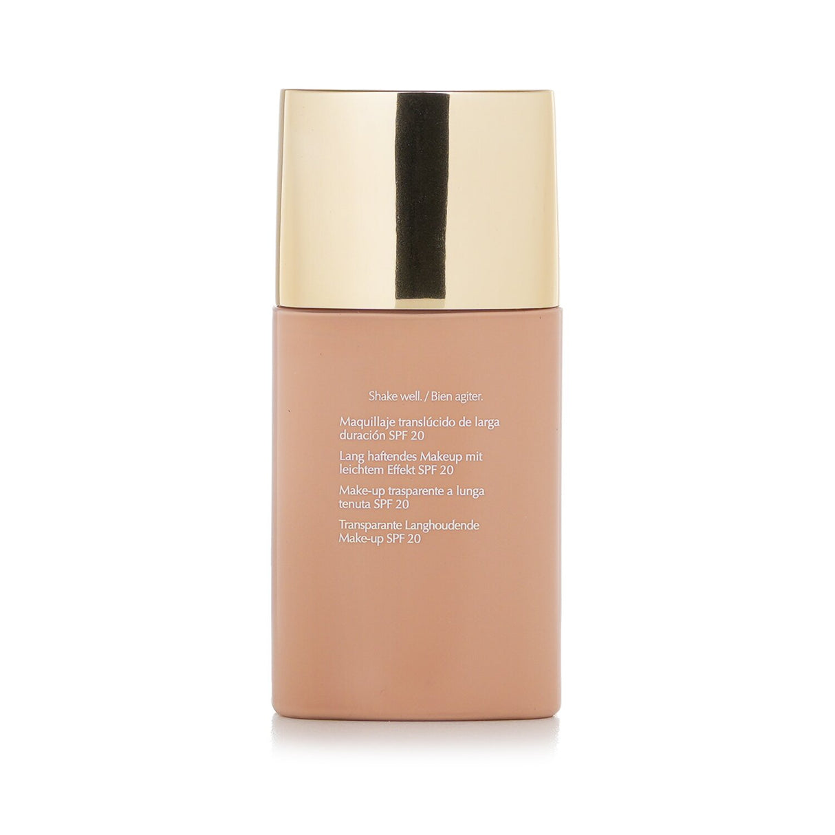 Oil-free liquid foundation in shade #2C2 Pale Almond, offers SPF 20 protection and lightweight, long-lasting coverage.