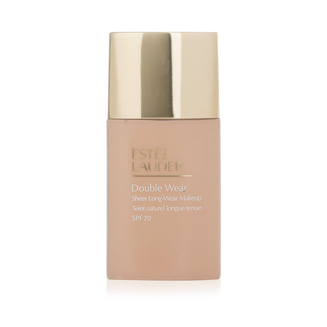 Estee Lauder Double Wear Sheer Foundation SPF 20 in #1C1 Cool Bone, providing lightweight coverage and a natural matte finish.