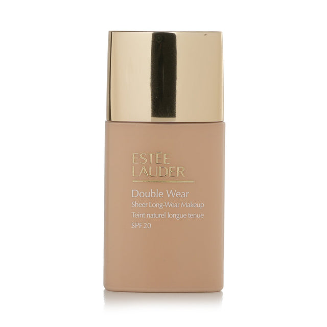 Estee Lauder Double Wear Sheer Long Wear Makeup SPF 20 in #1N1 Ivory Nude, offering sheer coverage and hydration for all skin types.