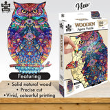 Puzzle - BMS - Owl Wooden Jigsaw 129Pc