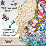 Puzzle - BMS - Unicorn Wooden Jigsaw 129Pc