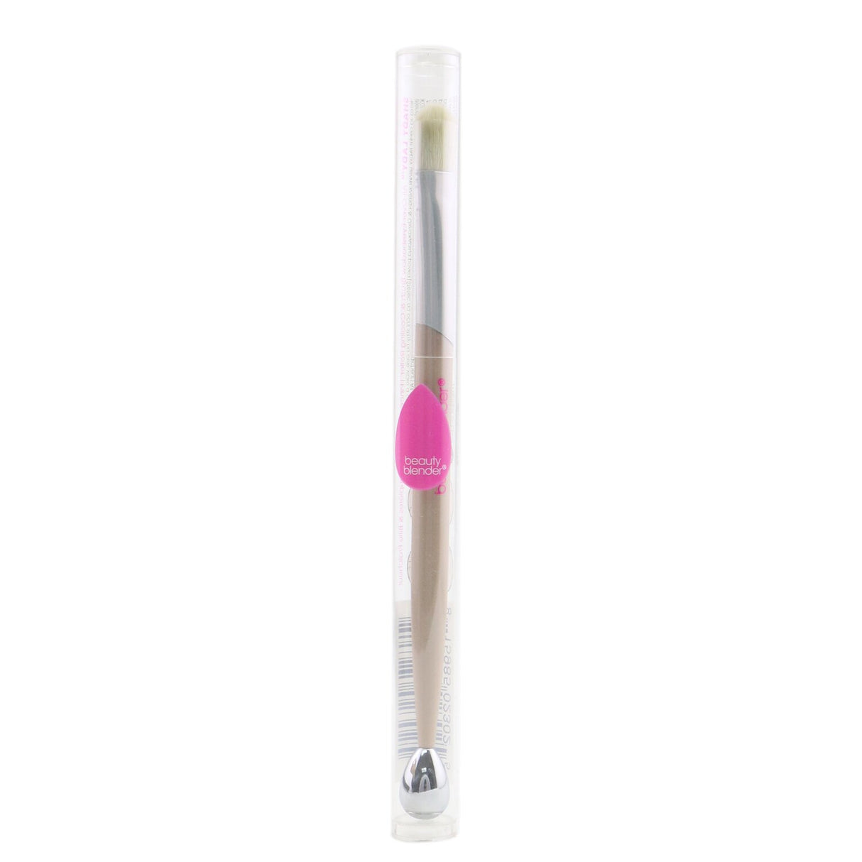 Cruelty-free eyeshadow brush with cooling roller, featuring densely packed bristles for bold, vibrant eyeshadow application.