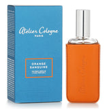 Atelier Cologne Orange Sanguine 30ml spray in a stylish case, a vibrant citrus scent with floral and warm notes.