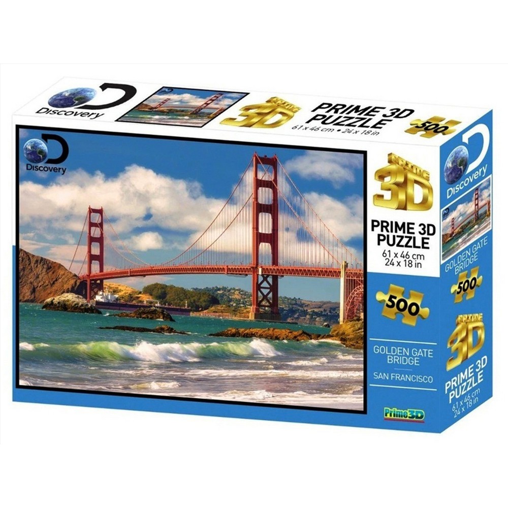 Lenticular 3D 500P Golden Gate - Jigsaw Puzzle