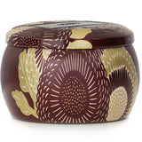 Voluspa Mini Tin Candle in Forbidden Fig, 113g, features a decorative tin and heavenly scent for an elegant home ambiance.