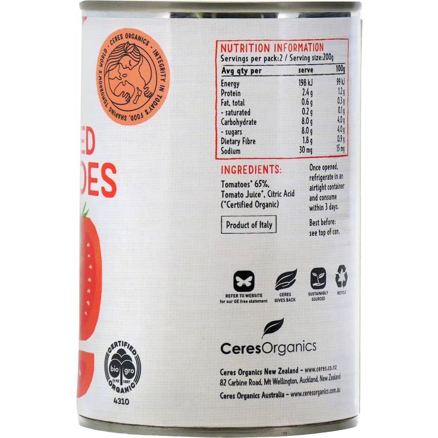 Ceres Organics Chopped Tomatoes