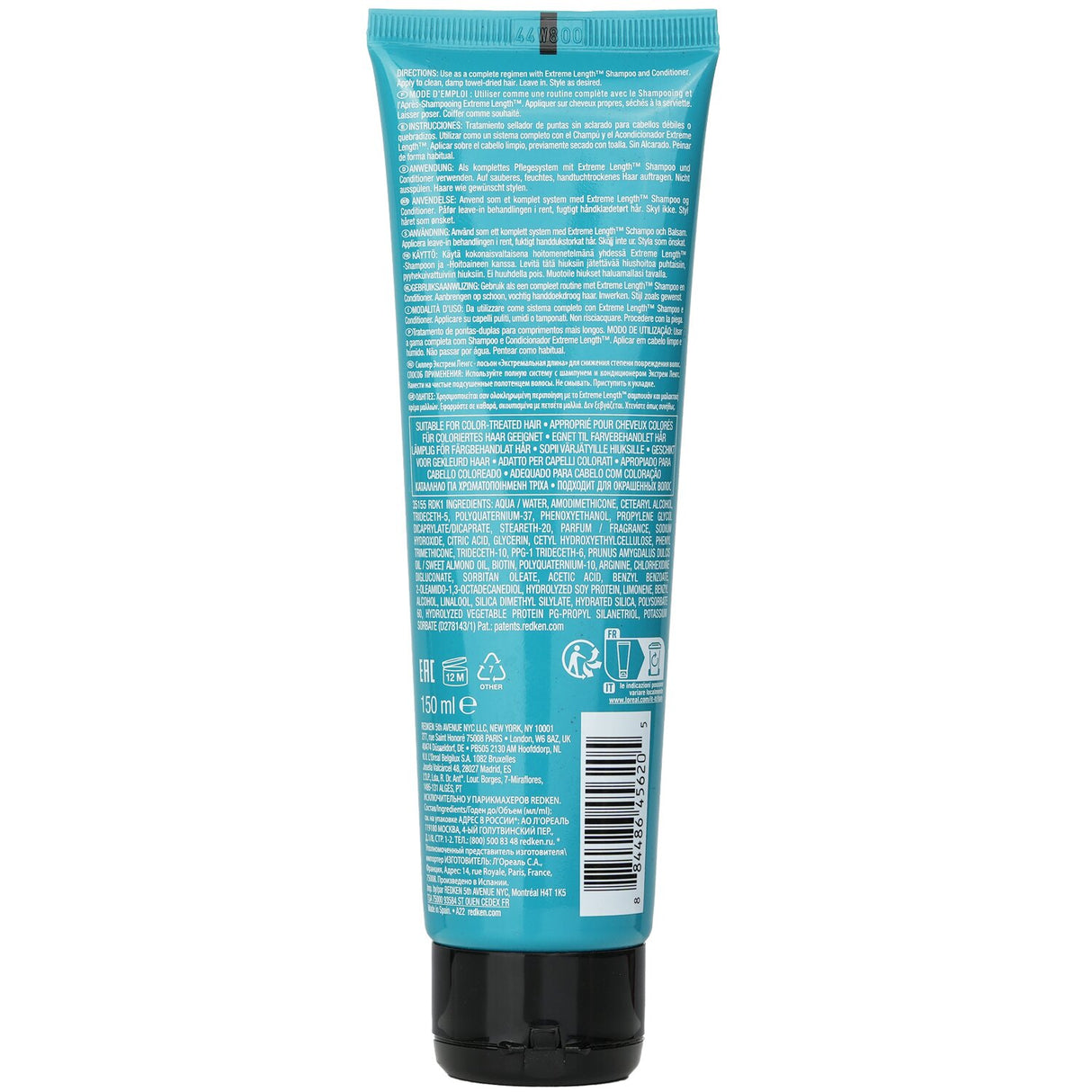 Redken Extreme Length Sealer: 150ml leave-in conditioner for breakage-prone hair, enriched with Biotin and Soy Protein.