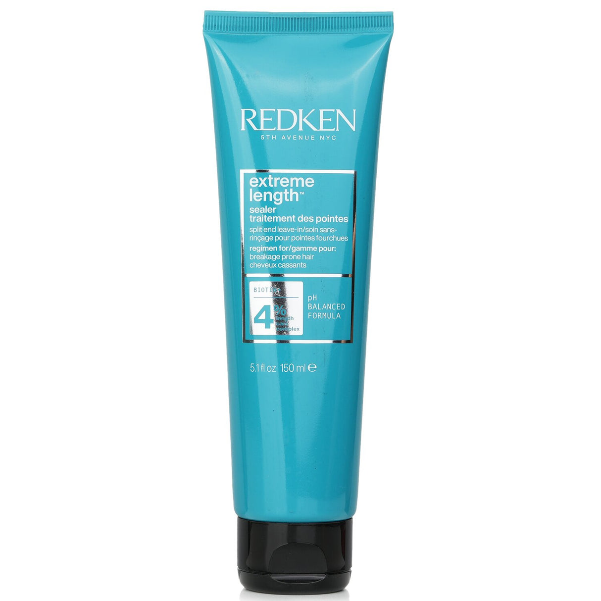 Redken Extreme Length Sealer: a leave-in conditioner for breakage-prone hair, enriched with Biotin and Soy Protein for healthy growth.