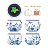 Puzzle - 3D - Flowerpot - Oriental Birds
