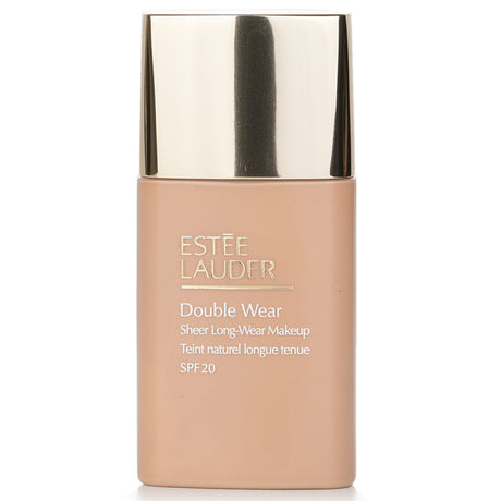 Estee Lauder Double Wear Sheer Long Wear Makeup SPF 20 in #3N1 Ivory Beige, offering lightweight coverage and a natural finish.