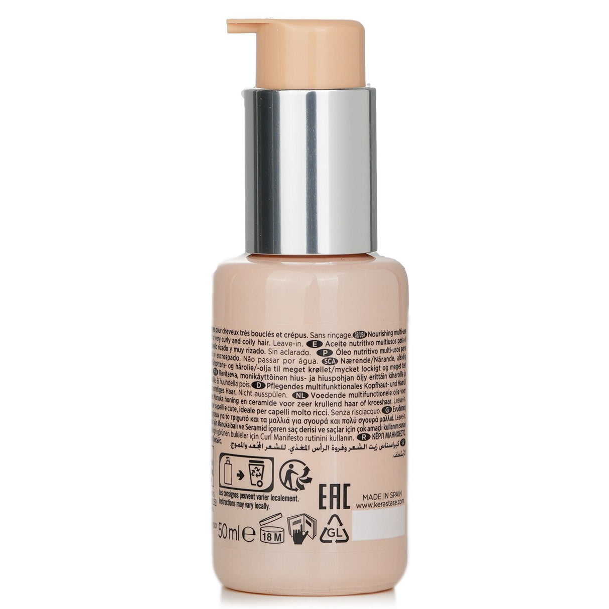 Nourishing multi-use oil for very curly and coily hair, enriched with Manuka Honey for definition and hydration.