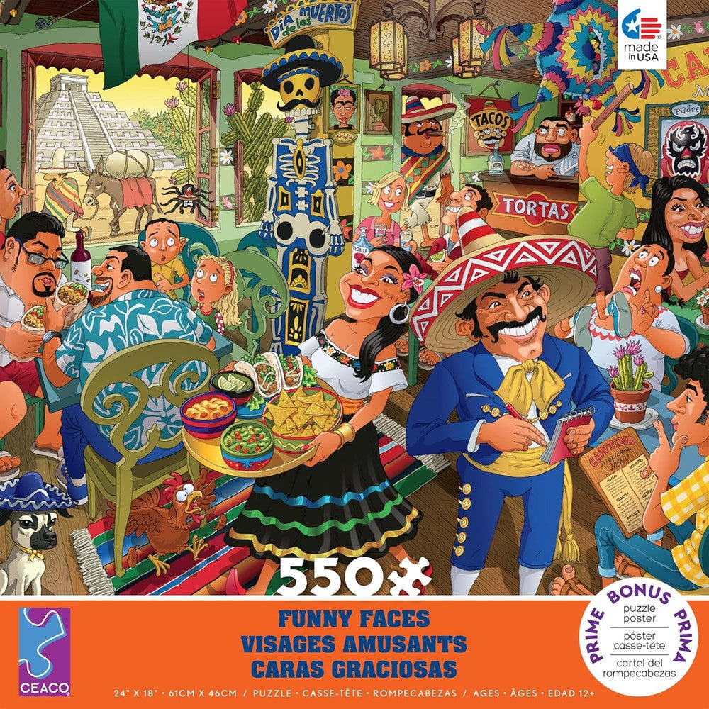 Puzzle - Ceaco - Funny Faces Mexico 550Pc