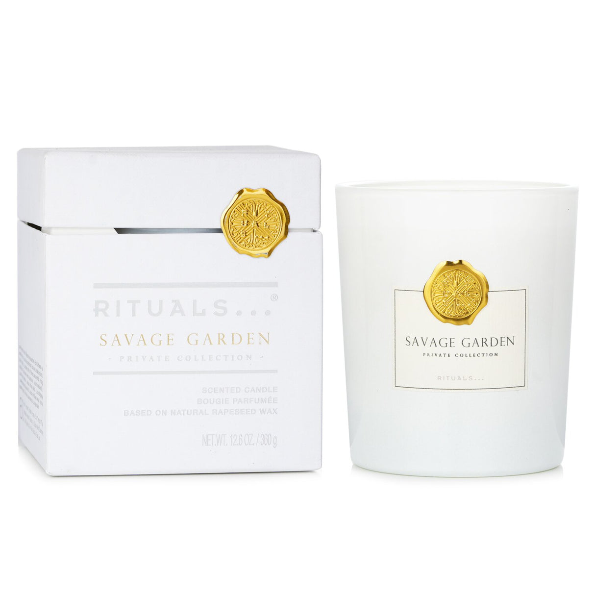 Luxurious 360g scented candle in a champagne-colored jar, infused with clary sage for a soothing 60-hour burn.